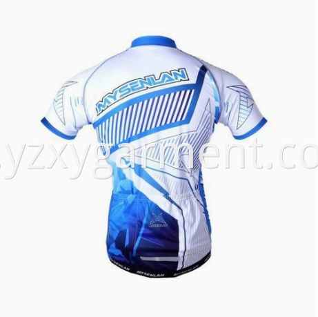 Breathable white comfortable cycling jersey